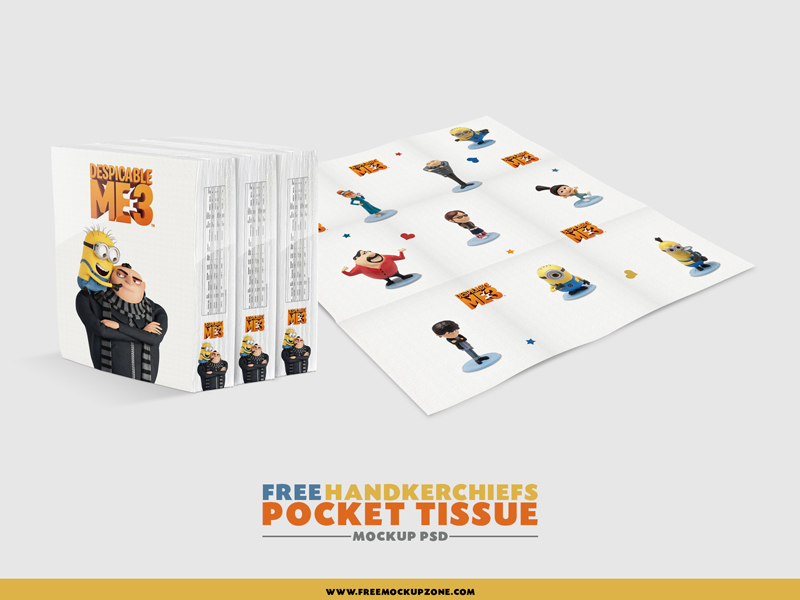 Download Free Handkerchiefs Pocket Tissue Mockup by Free Mockup ...