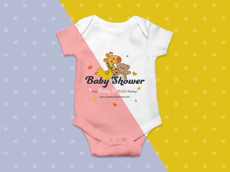 Download Free Baby Onesie Mockup by Free Mockup Zone on Dribbble