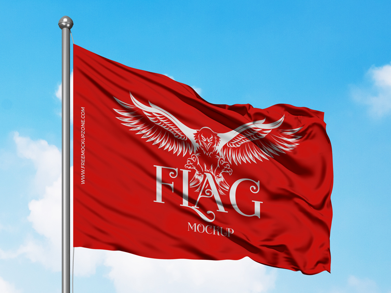 Download Free Flag Mockup 2018 by Free Mockup Zone on Dribbble