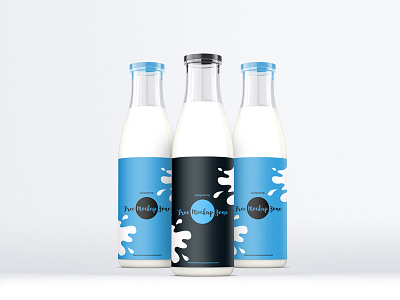 Free Psd Milk Glass Bottle Mockup 2018
