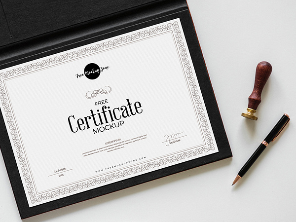 Download Free Certificate Mockup 2018 by Free Mockup Zone on Dribbble