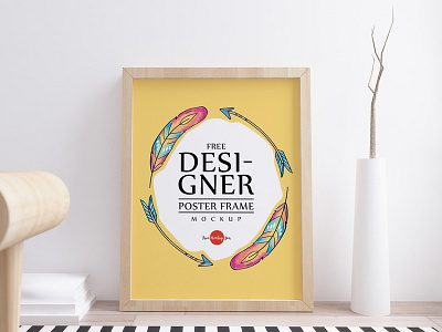 Free Designer Poster Frame Mockup Psd