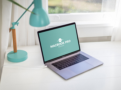 Free Home Office Desk With Macbook Pro Mockup Psd 2018