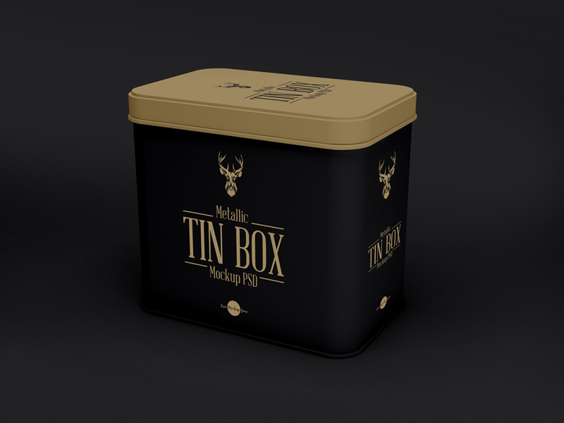 Download Free Metallic Tin Mockup by Free Mockup Zone on Dribbble