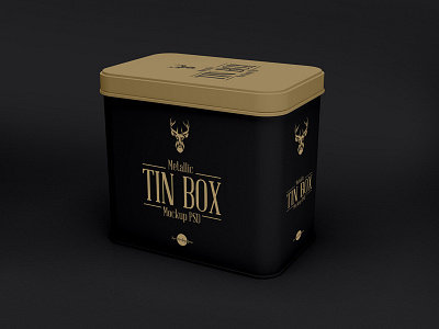 Free Metallic Tin Mockup advertising box mockup branding free free mockup freebie mockup mockup free mockup psd packaging psd tin mockup