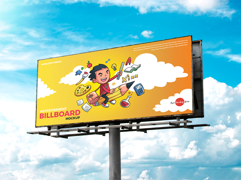 Free Advertisement Billboard Mockup Psd by Free Mockup Zone on Dribbble