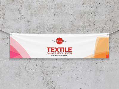 Free Elegant Textile Banner Mockup