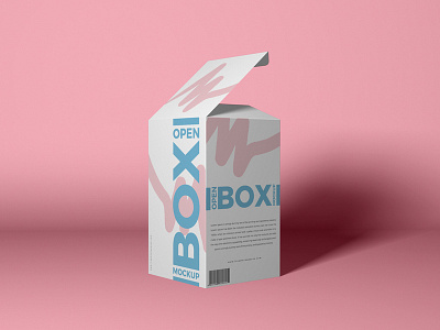 Free Packaging Open Box Mockup PSD