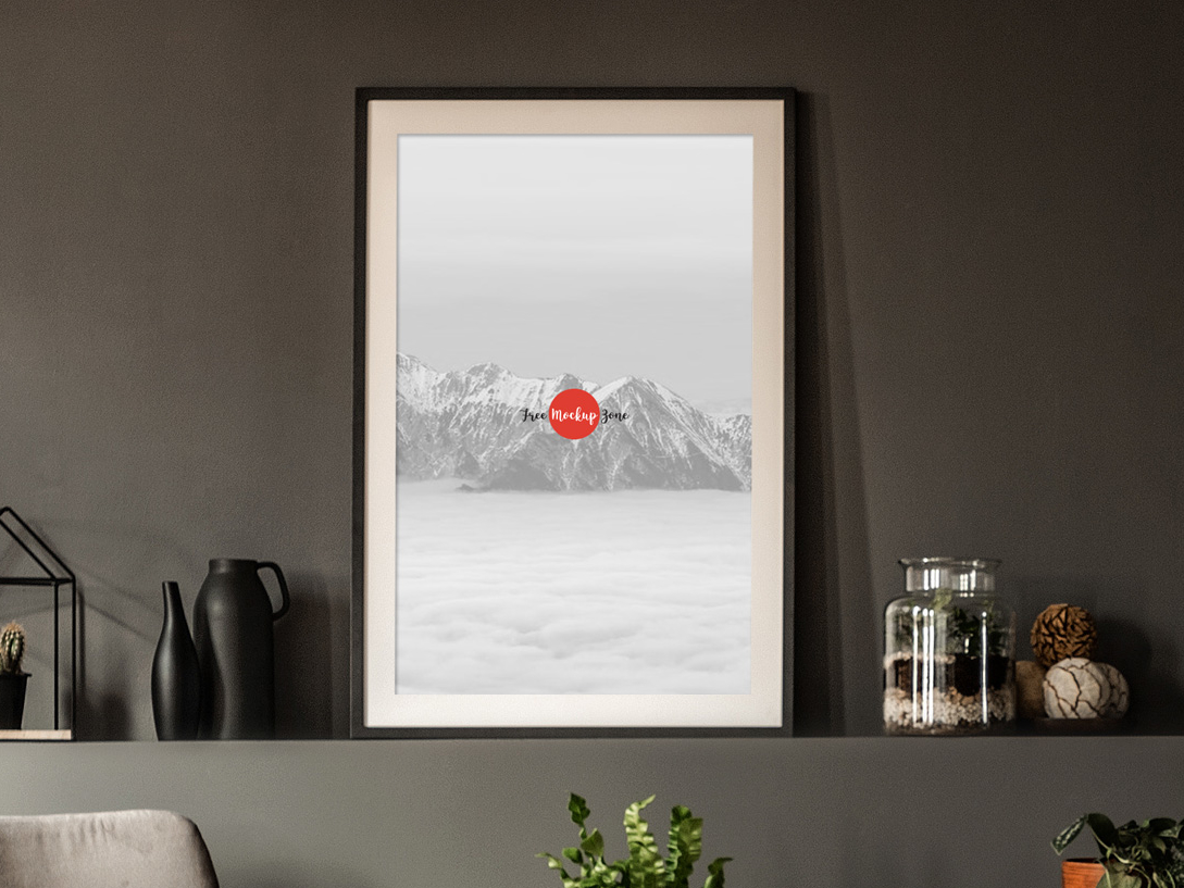 Free Office Interior Frame Poster Mockup Psd By Free Mockup Zone On Dribbble
