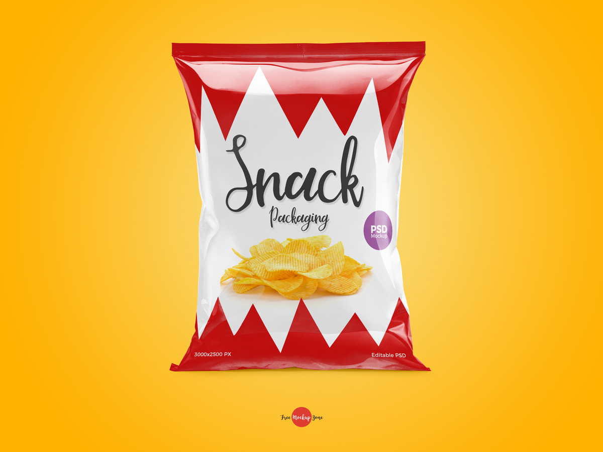 Download Free Snack Packaging Mockup PSD by Free Mockup Zone on Dribbble
