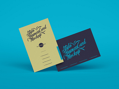 Free Stylo Business Cards Mockup