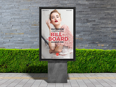 Free Outdoor Stand Billboard Mockup PSD advertising billboard billboard mockup branding download free free mockup free psd mockup freebie freebies mock up mockup mockup free mockup psd mockup template psd psd mockup