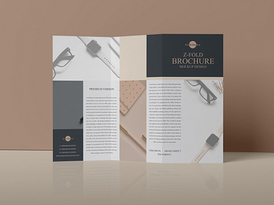 Free Z-Fold Brochure Mockup PSD advertising branding brochure brochure mockup download free free mockup free psd mockup freebie freebies mock up mockup mockup free mockup psd mockup template psd psd mockup