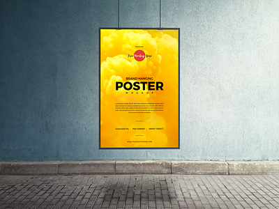 Free Brand Hanging PSD Poster Mockup Design advertising branding download free free mockup free psd mockup freebie freebies mock up mockup mockup free mockup psd mockup template poster poster mockup psd psd mockup