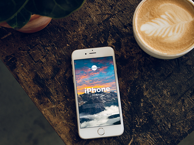 Free iPhone With Coffee Cup Mockup branding download font frame free freebie identity iphone iphone app iphone mockup logo mock up mockup mockup free mockup psd mockups print psd stationery template