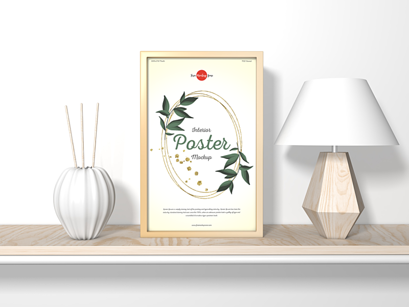 Download Free Home Interior Vertical Poster Mockup By Free Mockup Zone On Dribbble PSD Mockup Templates