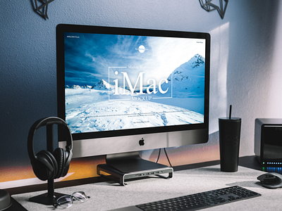 Free Modern Workstation iMac Mockup apple branding download free free mockup freebie identity imac mock up mockup mockup free mockup psd mockups psd stationery ui ux web website mockup