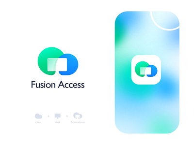 Logo design - Fusion Access color design logo 设计