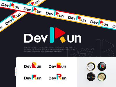 Logo design - DevRun color design logo 设计