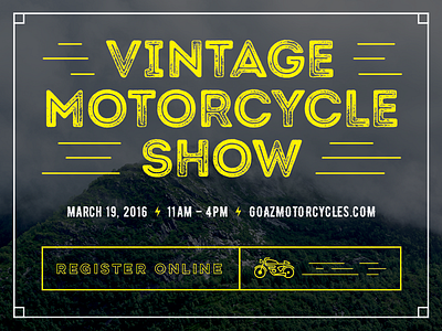 Vintage Motorcycle Show bike grunge motorcycle outline show vintage yellow