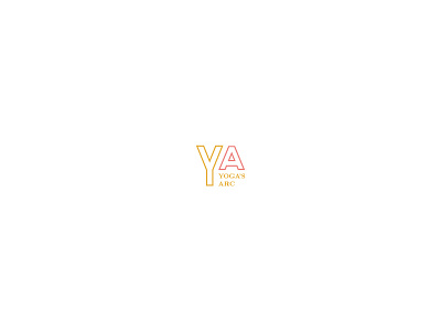 Yoga's Arc arc brand branding design logo logotype red type typography yellow yoga yogas
