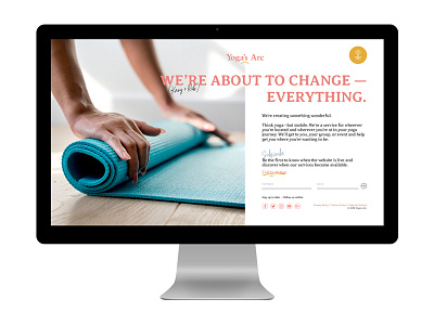 Coming Soon Page arc coming comingsoon design landing landing page web website yoga yogas