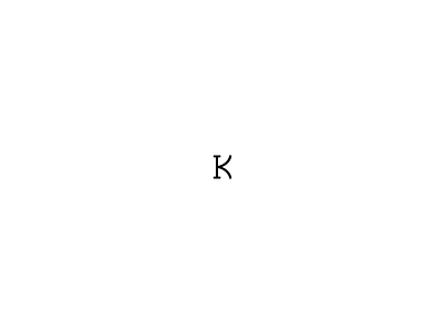K alphabet k king letter type typography