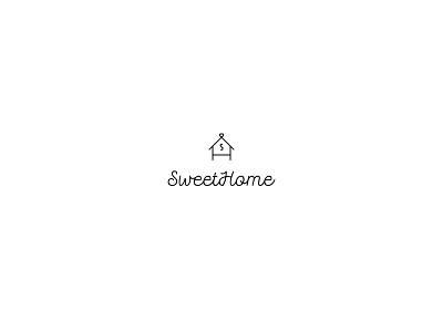 SweetHome brand branding home house identity line logo logomark logotype mark modern simple sweet sweethome type typography
