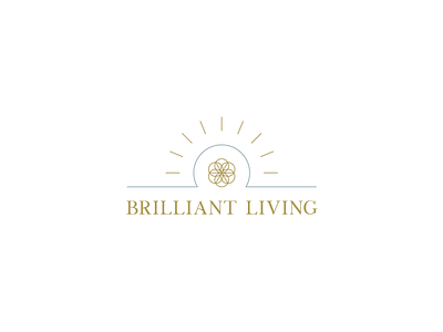 Brilliant Living art brand branding brilliant design direction gold graphic identity living logo logomark mark silver typography visual