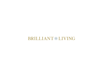 Brilliant Living art brand branding brilliant design directions gold graphic identity living logo logomark logotype mark silver type typography visual