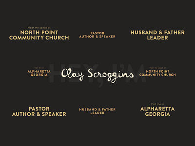 Clay Scroggins author brand branding church clay cursive design graphic how how to lead howtolead identity lead logo logotype pastor script scroggins type typography