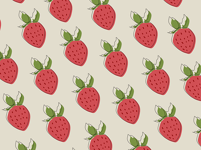 Strawberries Pattern 🍓 artwork fruit illustration illustration illustration art illustrations illustrator pattern pattern design strawberry