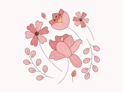 Flowers 🌸 artwork botanical drawings floral flowers illustration illustration art illustrator love valentine vector