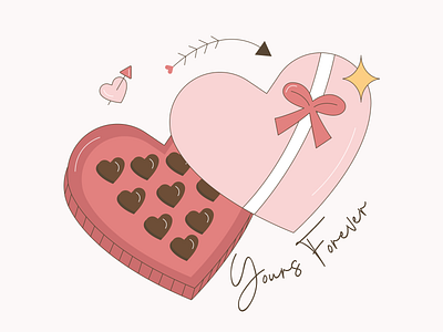 Chocolates 🍫 ❤️ chocolate colors heart illustration illustration art love sweet valentine valentines day vector