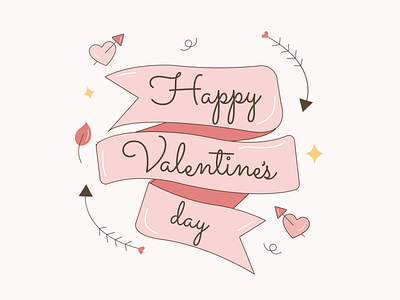 Happy Valentine's Day ❤️ colors hearts illustration illustration art love pink typography valentine valentines day vector