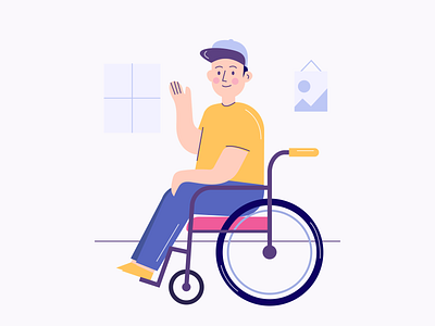 Hello there 👋 artwork colors disability disable diversity hello illustration illustration art love special special needs team vector