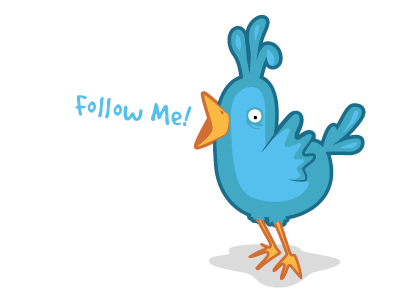 Follow Me bird cartoon folow illustration twitter valid