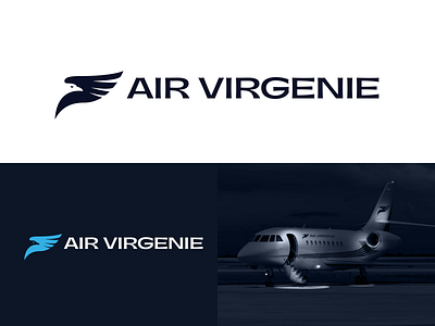 Air Virgenie Logo airvirgenie branding design identity jets lettering logo privatejet