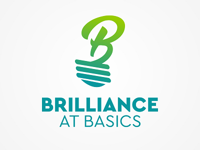 B initial Brilliance b design logo