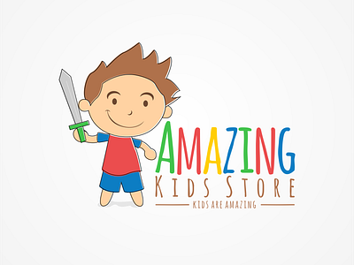 Amazing Kids Store design kids logo