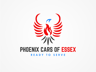 Fire Phoenix design logo