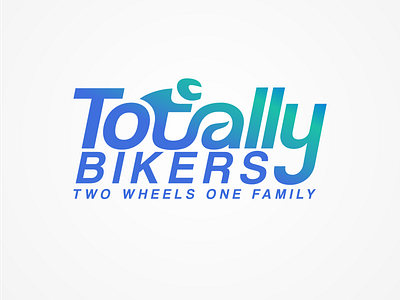 Totally bikers design logo typography