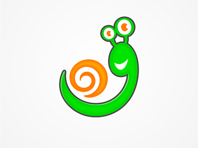 Snail logo design cartoon design logo