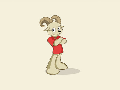 Goat Mascot cartoon charcater design illustration logo mascot