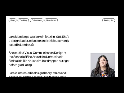 Lara Mendonça — New site designer portfolio portfolio portfolio design website