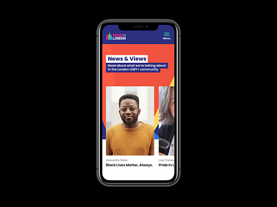 Pride in London — Website colour mobile ui webdesign website