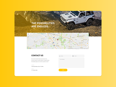 Jeep Wrangler Contact Us adobe xd automotive contact us photoshop ui design web design
