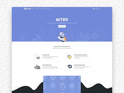 Nitro Subscription games gaming icons illustration landing page marketing site sub subscription ui video web