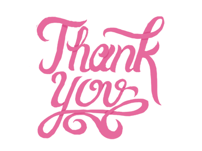 Thank You? [GIF] gif illustration lettering pink sketch thanks typography