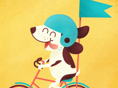 Fun Times bicycle bike childrens book dog flag illustration illustrator photoshop puppy